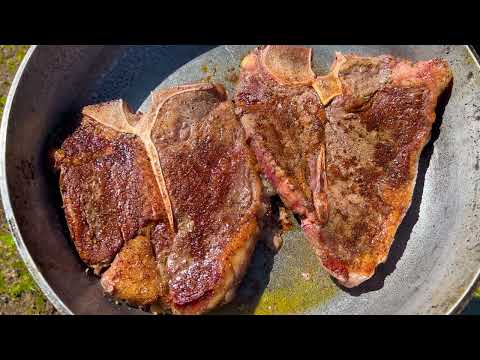 Cooking Steak in the Mountains on a Finnish Candle Spring