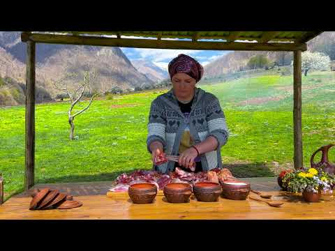 Butchering a Young Lamb and Cooking in a Tandoor on a Hook