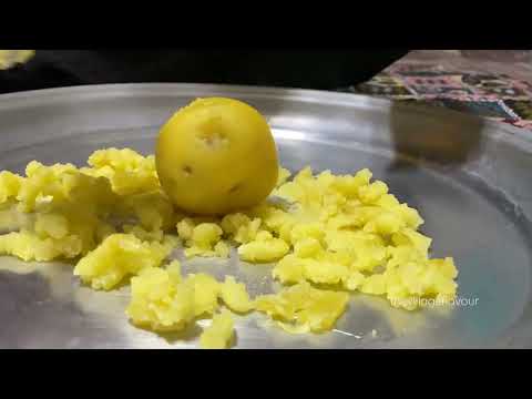 Calm Village Evening Homemade Olivier Salad Cooking