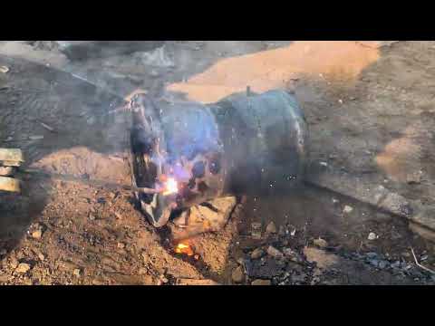 Damaged Excavator Chain Roller Rebuild Full Restoration