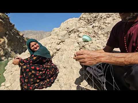Nomadic Life by the River Catching Two Giant Fish in the