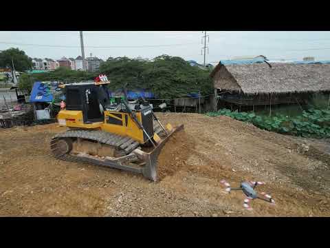 Good Jop Huge Land Leveling Perfection By Shantui Bulldozer
