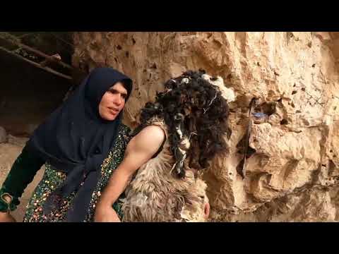 Wild man forcibly pulled a nomadic woman towards him