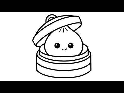 How To Draw Cute Dumpling Squishy EASY STEP BY STEP