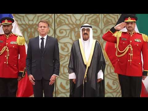 French President Macron arrives in Kuwait at the start of