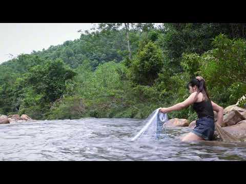 Traditional Fishing with Nets River Full of Life