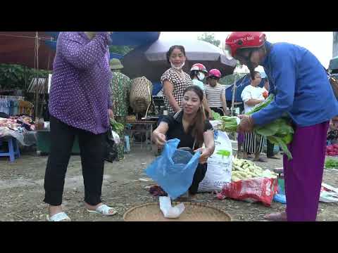 Harvesting vegetables to take to the market to sell two