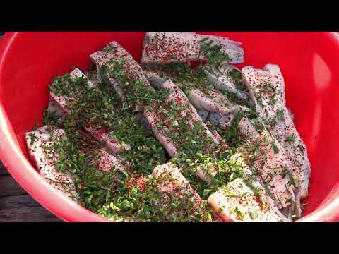 Harvest bamboo shoots soil make kimchi bamboo shoots duck