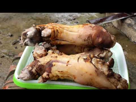 Pork Trotters Stewed in Bamboo Tubes A Delicious Family