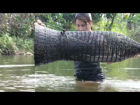 60 Days Fishing Skills and Cooking on a Wood Stove Farm Life