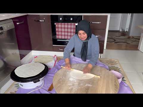 4 KG UNDAN BİR DESTE YUFKA EKMEK YAPTIM AKŞAM YEMEĞİ İÇİN