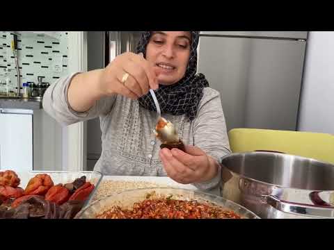 DİYARBAKIR USULÜ KURU PATLICAN BİBER DOLMASI pişirme