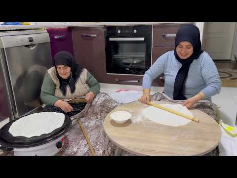 3 KİLO UNDAN BİR DESTE YUFKA EKMEK YAPTIK 82 YAŞINDAKİ