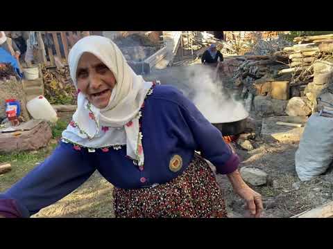 KÖYDE HAYAT VAR DOĞAL PEKMEZ YAPIMI Tatlı dilli teyzeyle
