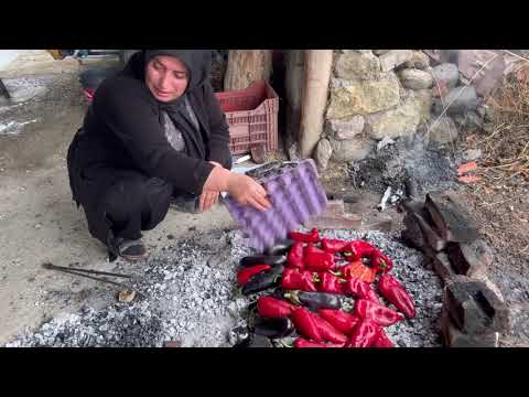 KÖZ PATLICAN KÖZ BİBERLİ İNANILMAZ KIŞLIK SALATA İÇİN