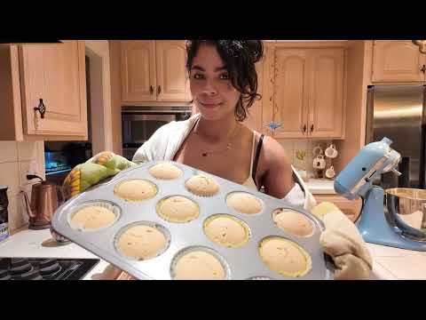 Baking while Baked Vanilla Cupcakes