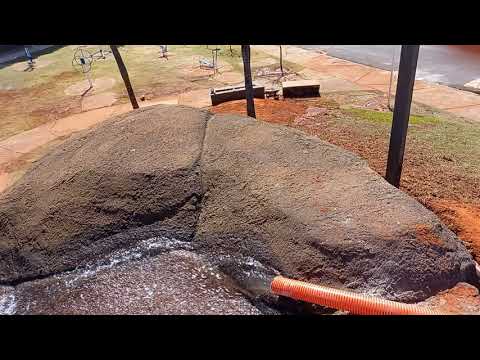 começaram encher a lagoa com água do poço artesiano pra