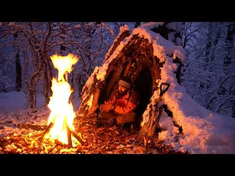 Survival Challenge in Heavy Snow and Blizzard 16 C
