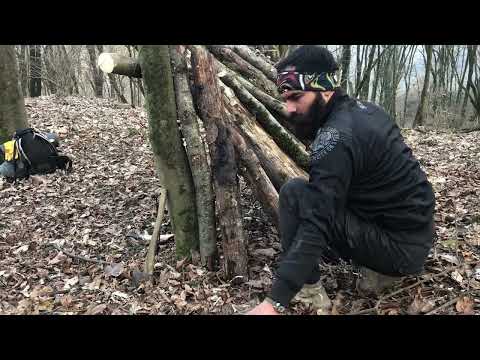 building a wooden shelter surviving and bushcraft in