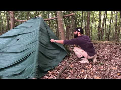 solo camping in jungle solo bushcraft camp in forest