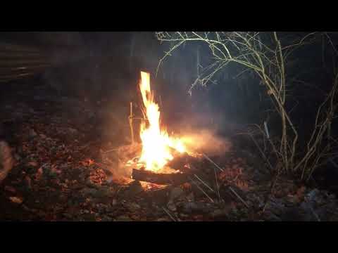 2 Days Solo Camping in Snowstorm Survival Shelter Wooden