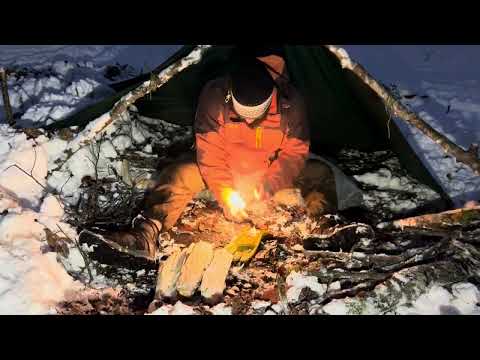 Alone in 11 C Winter Storm Blizzard Ice No Tent No Sleeping