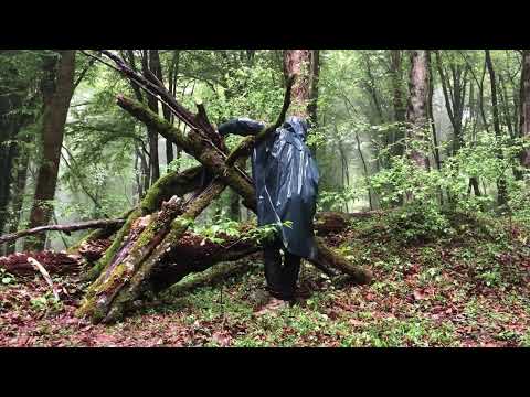 2 Days Trapped in Heavy Rain Alone Survival Shelter Under