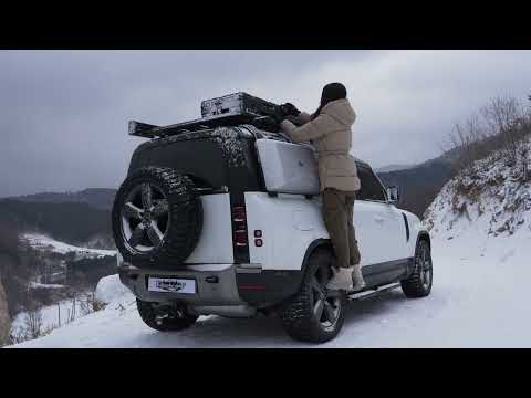 CAMPING IN A SNOWSTORM WITH A GIANT INFLATABLE TENT