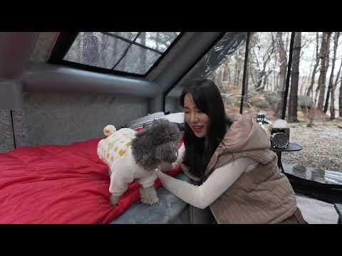 RAINY CAMP IN A COZY HOME LIKE INFLATABLE TENT SOUNDS OF