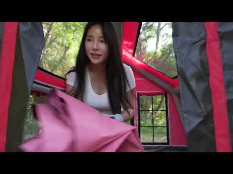 7 777 CAMPING WITH THE LUXURY AIR TENTㅣFOREST ASMR