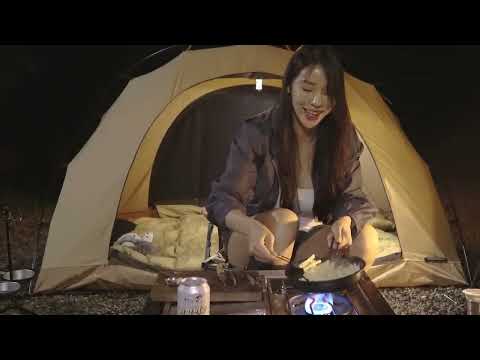 한여름밤 포근히 내리는 빗소리 들으며 아늑한 숲속 우중캠핑 ㅣ감자전 순두부찌개ㅣ디얼스