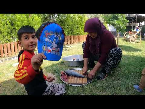 KÖY HAYATI ŞARK KÖŞEMİZDE İLK BALIK YEMEĞİ BÜYÜK KAZANDA