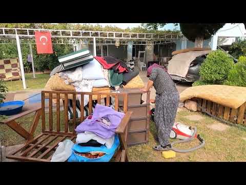 ŞİDDETLİ YAĞMURLU HAVADA SOBALI SICAK AHŞAP EV