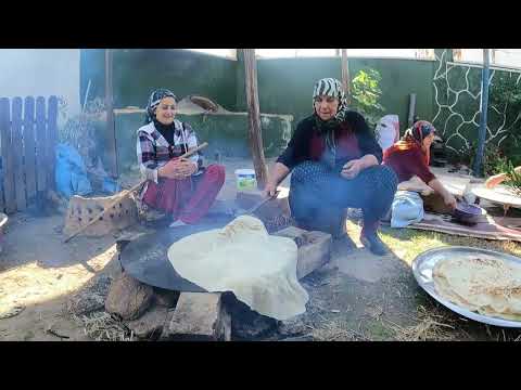 MİS GİBİ TEPSİ TEPSİ YUFKA EKMEĞİ YAPIMI ANNEM İLE HALAM