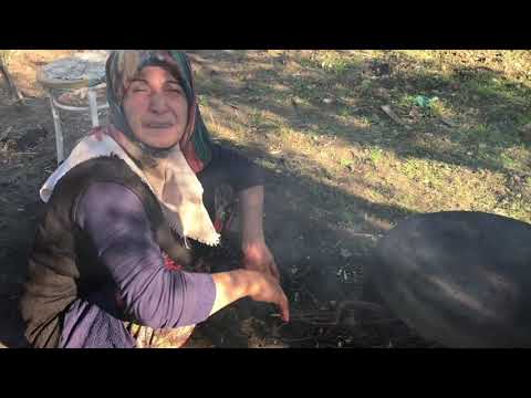 Odun ateşinde Kızarmış Bütün tavuk piliç öğlen yemeği