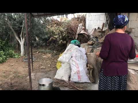 Odun ateşinde Öğlen yemeği günlük vlog