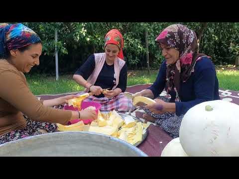 BÜYÜK KAZANDA PİŞEN İNANILMAZ LEZZETLİ KABAK TATLISI YAPIMI