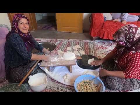 KÖYDE KAYA ÜZERİNDE LEZZETLİ ISPANAKLI GÖZLEME YEMEĞİ NENEM