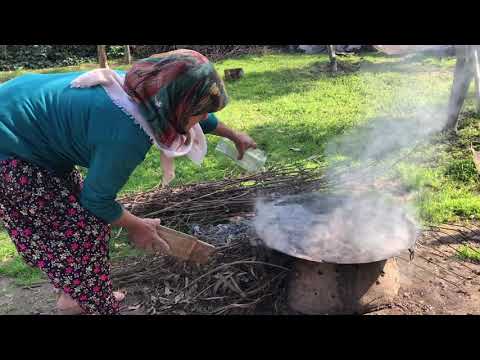 KÖYDE ODUN ATEŞİNDE ŞEKERLİ EKMEK KATMER YAPIMI GÜNLÜK VLOG