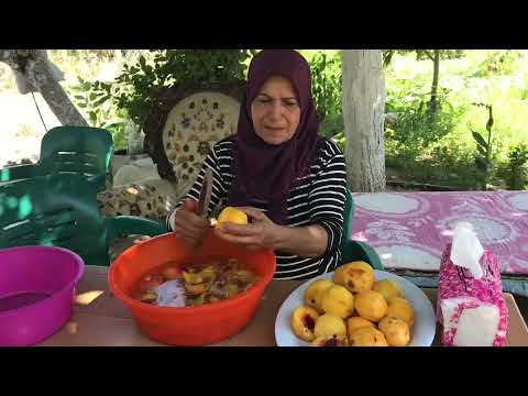 KÖY EVİMİZDE DOĞAL ORGANİK ŞEFTALİ REÇELİ YAPTIK
