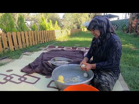 Köyde Odun Ateşinde Deniz Balığı Pişirmek Annem in