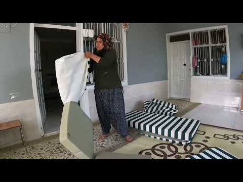 KÖY EVİMİZ YENİ ÇARDAĞIMIZ BİTTİ YENİ KOLTUK KILIFI ANNEM
