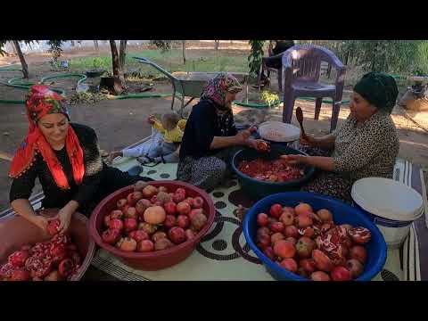 BÜYÜK KAZAN DA LEZZETLİ YEMEKLER İÇİN NAR EKŞİSİ YAPIMI