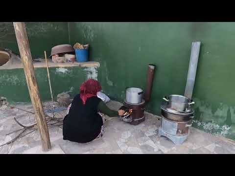 ANNEM KÖY EVİ ODUN ATEŞİNDE TAZE ŞEFTALİ REÇEL YAPIMI