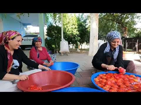 KÖYDE KIŞ İÇİN DOMATESİ BİRDE BÖYLE YAPIN ANNEM HER YIL
