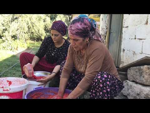 KÖY EVİMİZ Organik Doğal Domates Salça Yapımı