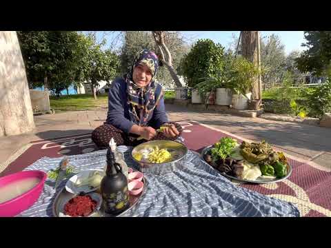 Odun Ateşinde 1 Tepsi Lahana Sarması Akşam Yemeği Annem in
