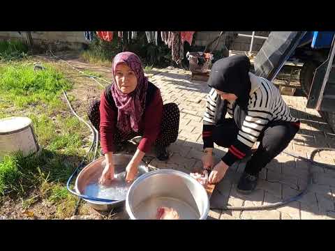 LEZZET KÖYÜ BÜYÜK KAZANDA KÖY YEMEĞİ HALAMIN SICAK SOBALI