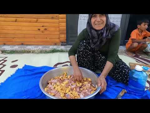 TAZE PATLICAN BİBER HASADI ODUN ATEŞİNDE SAC ALTI AKŞAM
