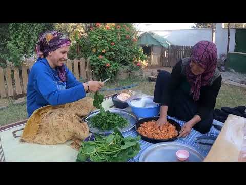 TEPSİ TEPSİ YAPTIĞIMIZ ODUN ATEŞİNDE ACILI ISPANAKLI